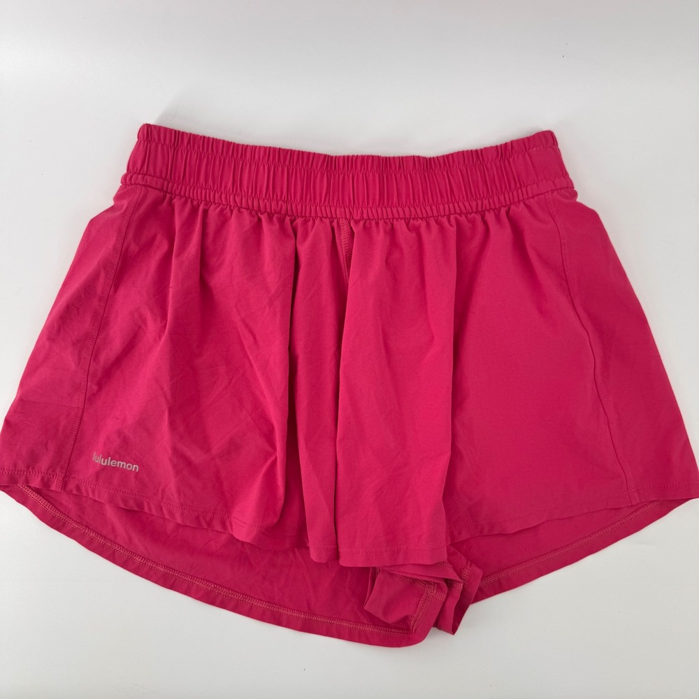 Lululemon Hotty Hot High-Rise Lined Shorts Women S Pink 2.5" Activewear LW7DFVS